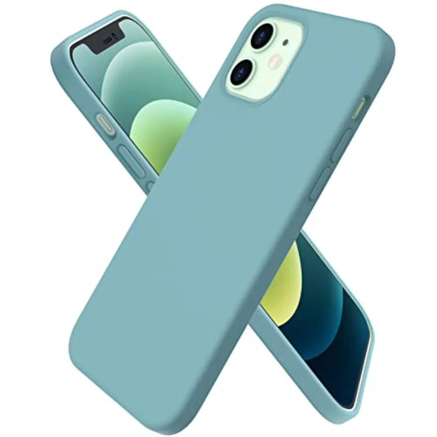 

Compatible with iPhone 12 Case, Compatible with iPhone 12 Pro Case, Slim Liquid Silicone 3 Layers Full Covered Soft Gel Rubber