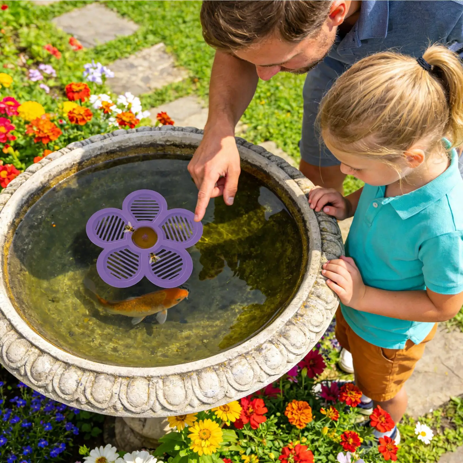 Floating Bee Island 19.5cm Drinking Feeder Bee Watering Station For Butterfly Outdoor Yard Garden Pond Pool Farm