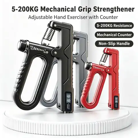 Hand Strengthener, 5-200Kg Adjustable Resistance Grip Strength Trainer (with Counter), Forearm Exerciser, Suitable for Injury