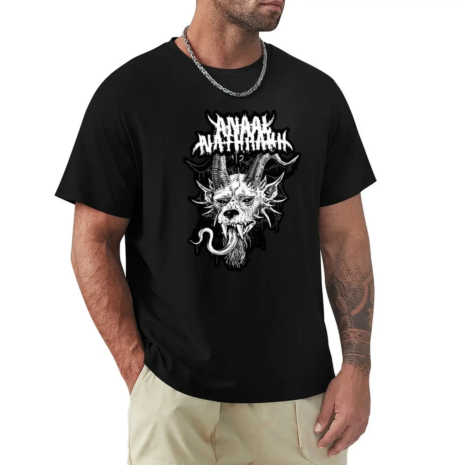 Nathrakh Anaal T-Shirt quick-drying plain Blouse men clothings