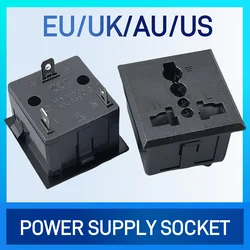 AC Universal socket power inlet PDU/UPS model 13A Multifunctional power with security door outlet EU/UK/AU/US