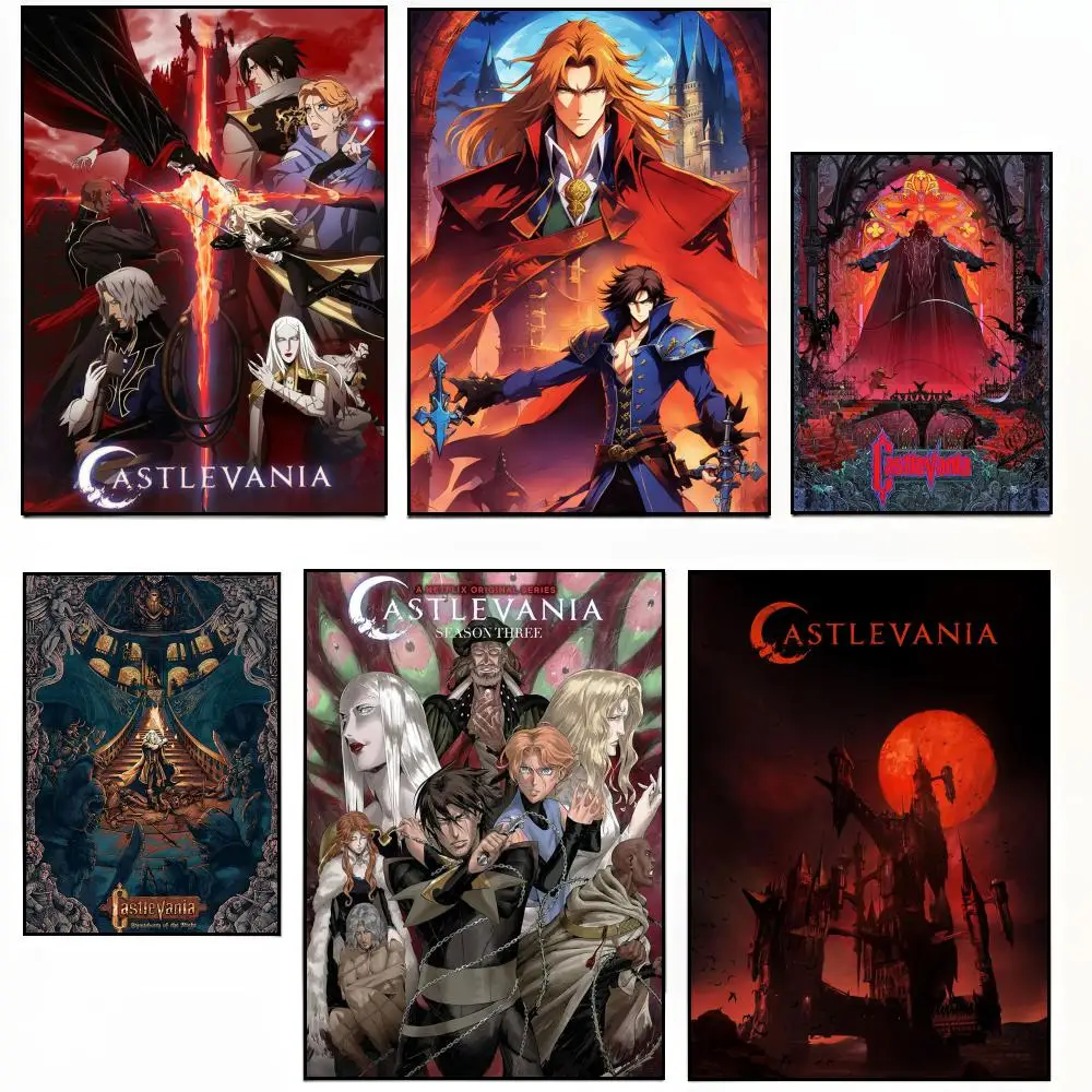 Animation Games C-Castlevania Poster Sticky Poster Paper Sticker DIY Room Bar Cafe Wall Decor Gift