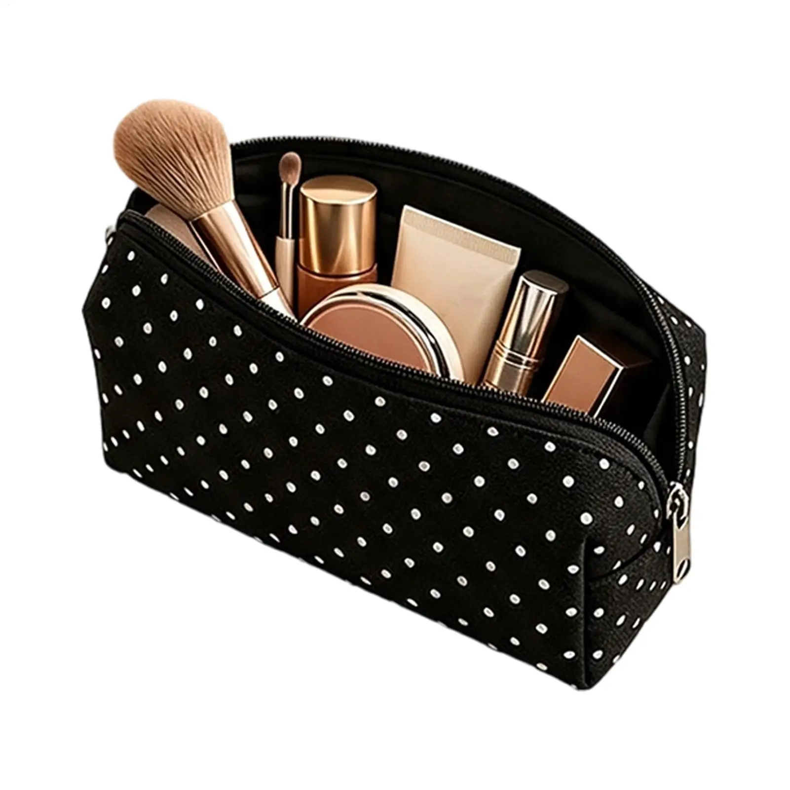 Dot Pencil Case Canvas Large Capacity Pencil Pouch Multi-functional Desktop Storage Stationery Storage Bag Office