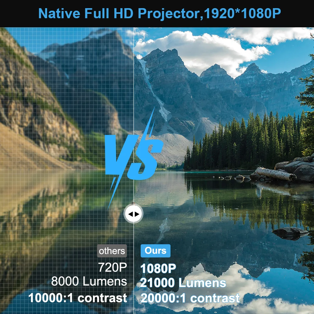 PROGAGA Full HD 1080P Projetor 4k PG600W Android WiFi enfoque automático PG600 proyector portátil PK DLP Home Theater haz de películas al aire libre