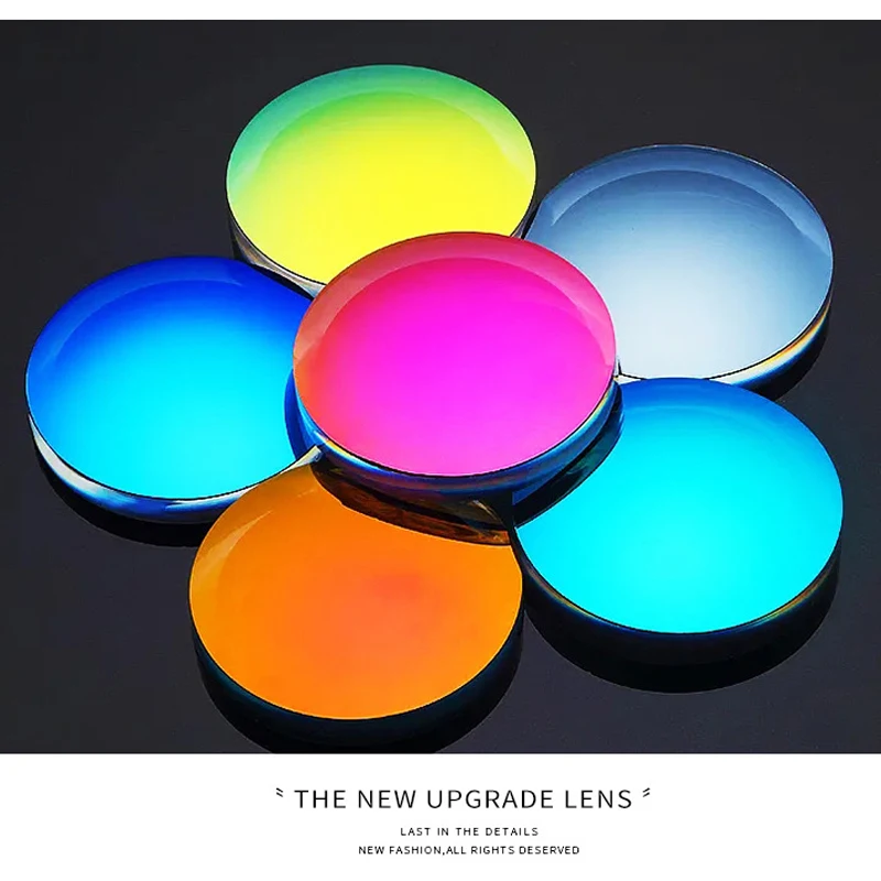 Vcka 1,56 1,61 1,67 polarisierte uv400 verschreibung pflicht ige myopie optische sonnenbrille linse asphärische brillen gläser spiegel bunte beschichtung – Detail 3