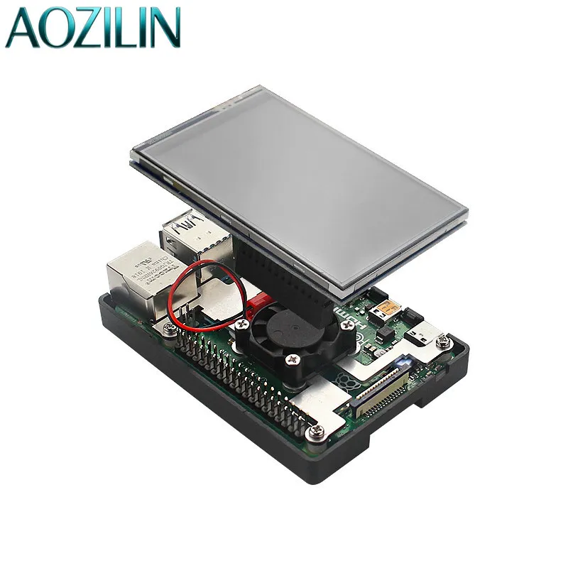 3.5 Inch TFT LCD Touch Screen Display for Raspberry Pi, 300*480 Resolution with Cooling Fan*