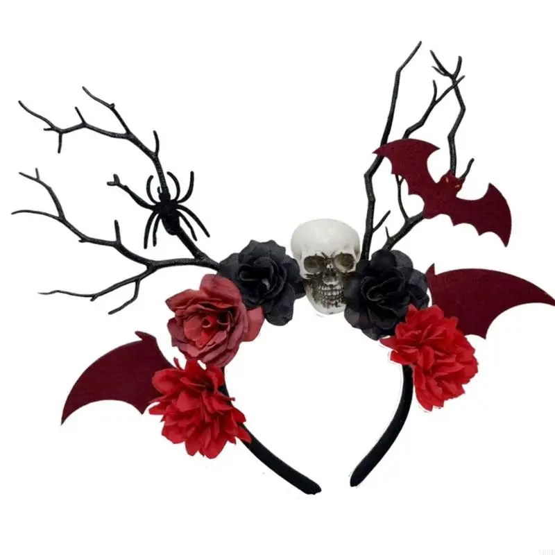 Floral Zweig Haarband Zaubern Haar Dekoration Kopfschmuck Für Frauen Mädchen Halloween Party Und Thema Event Y08E – Detail 5