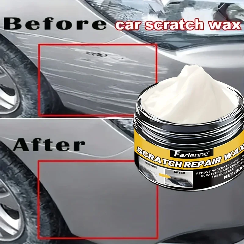 Car Scratch Repair Wax - Quick Apply Scratch Remover, Body Wheel Hub Interior Polish - Restores Shine,Protective Coating