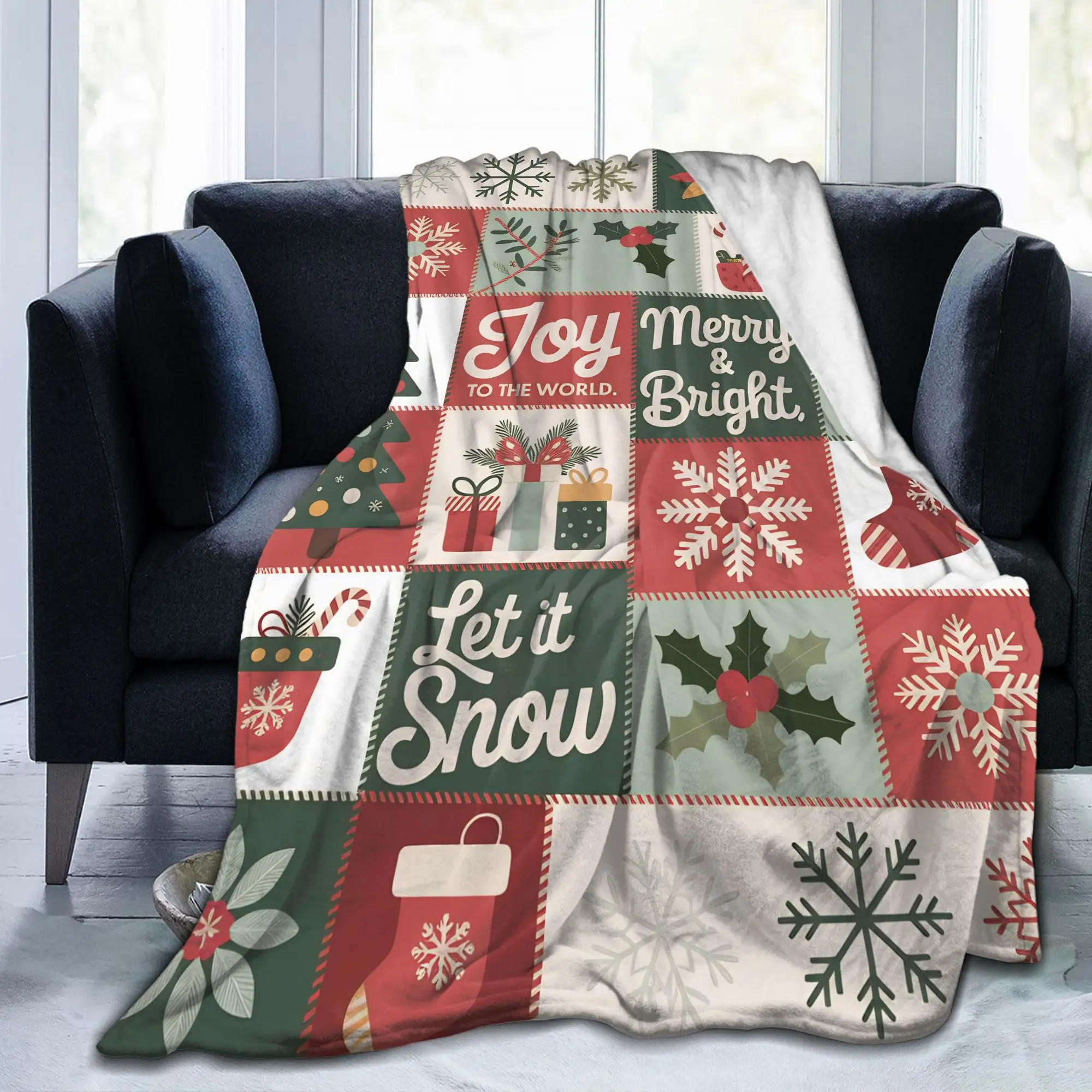 

Одеяло с Рождеством, фланелевое весенне-осеннее портативное супер теплое одеяло для кровати, дорожное одеяло