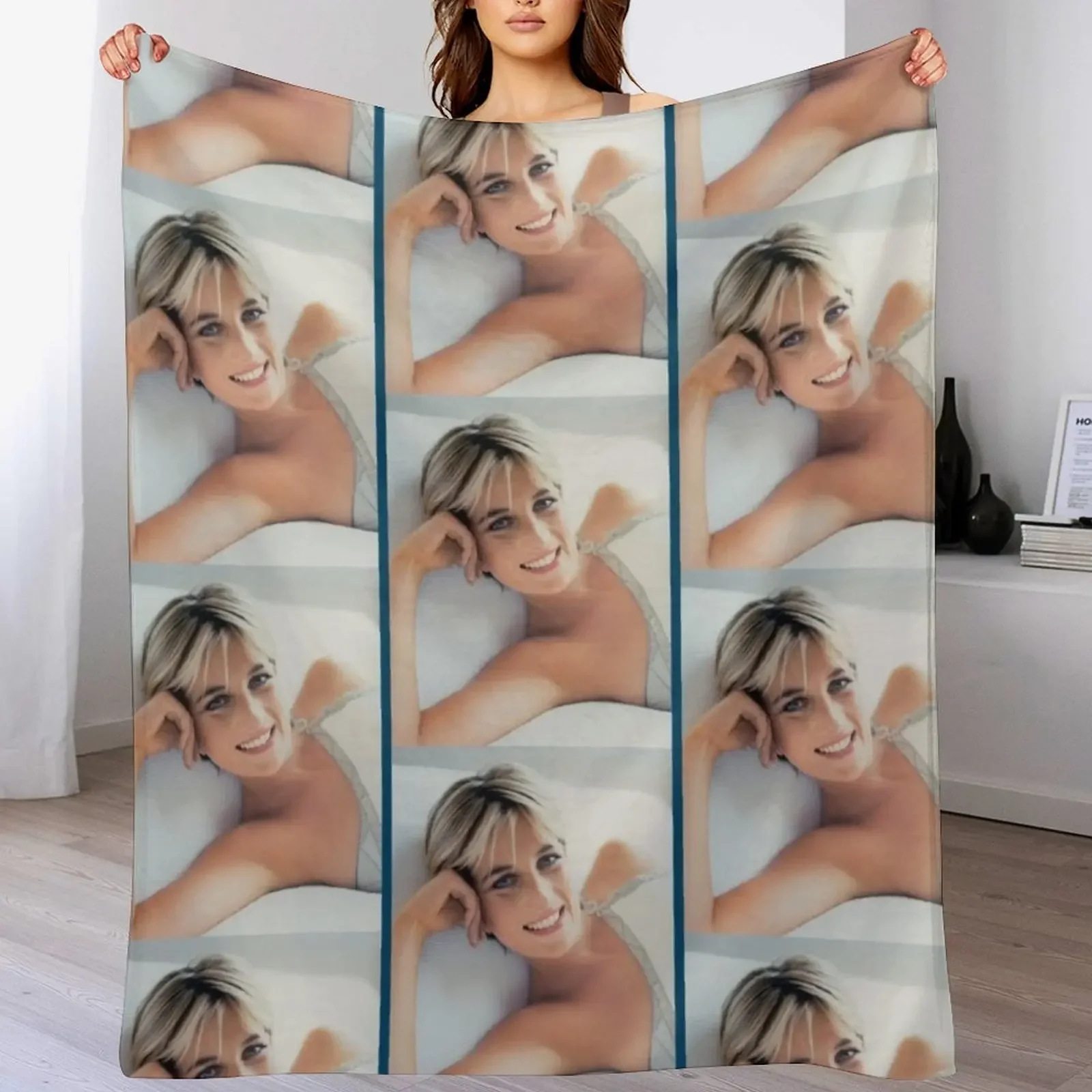 

Princess Diana Graphic Throw Blanket Summer Cool Breathable Blanket for Sleeping