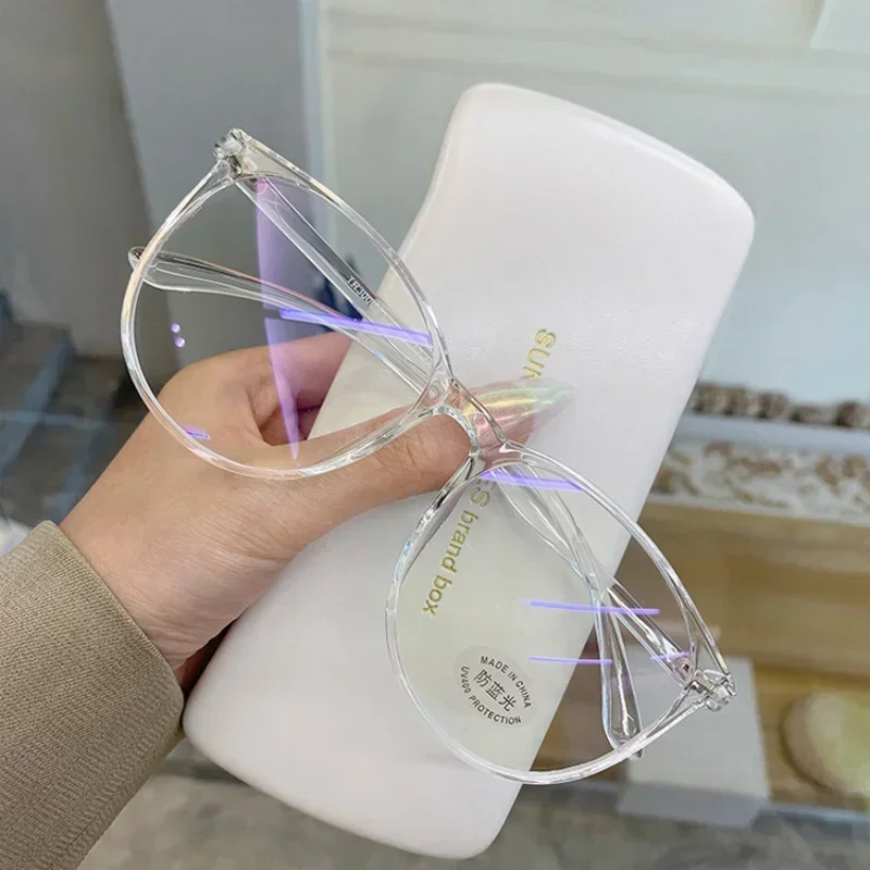 Anti-blue Light Square Glasses Frame Women Men Simple Transparent Optical Eyeglasses Blue-Blocking Compute Spectacles Frames