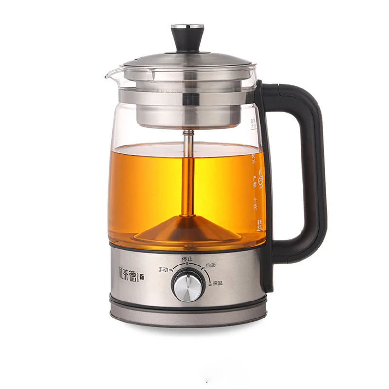 110 فولت/220 فولت غلاية كهربائية التلقائي رذاذ البخار إبريق الشاي متعدد الوظائف أباريق الشاي الزجاجية الحرارية وعاء المنزلية غلاية الماء المغلي 1.3L