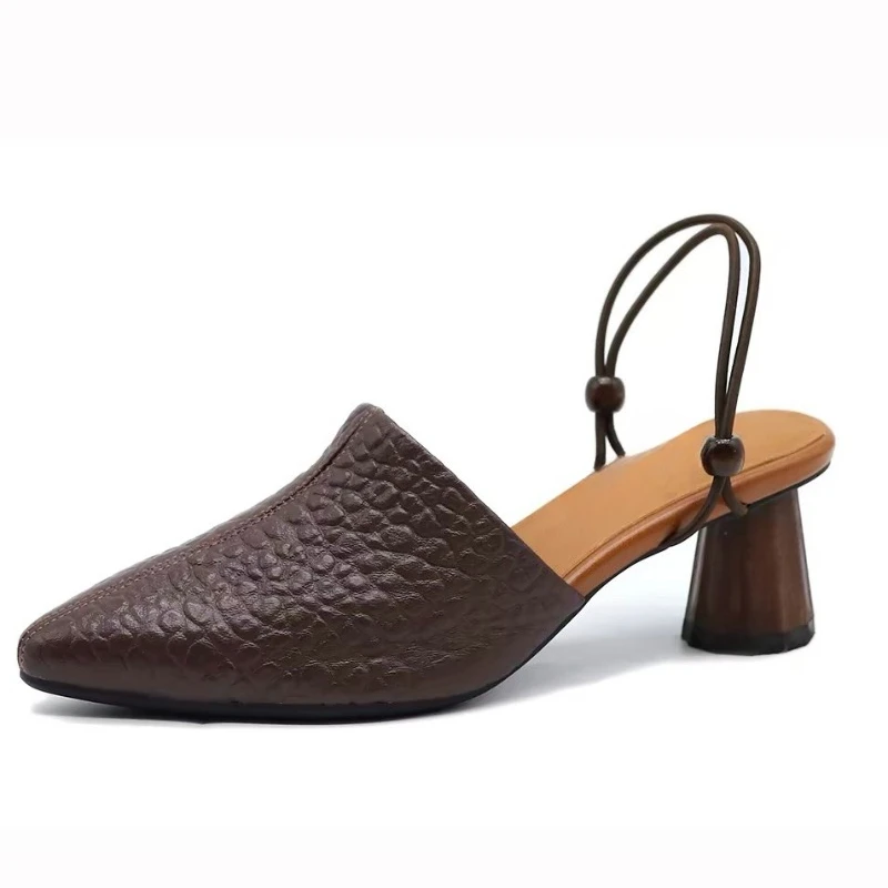 

2026 New Pointed Toe Mary Jane Shoes for Women Loafers Low Heel Soft Soles Genuine Leather Luxury Elegant Shoes for Ladies