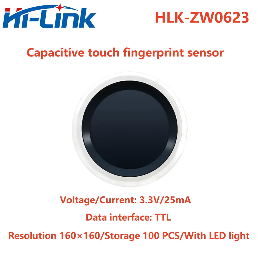 Hilink Fingerprint recognition module HLK-ZW0623 high-resolution capacitive touch fingerprint door lock acquisition sensor