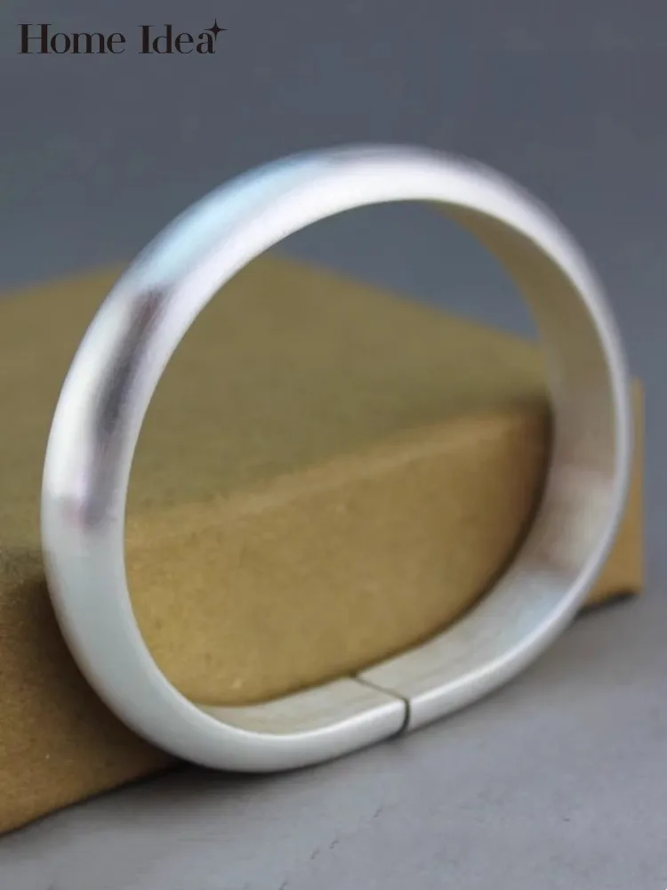 Handmade 999 Sterling Silver Women Classic Bracelet Customized Fine Jewelry High Quality Pure Silver Open Cuff Bracelets Female