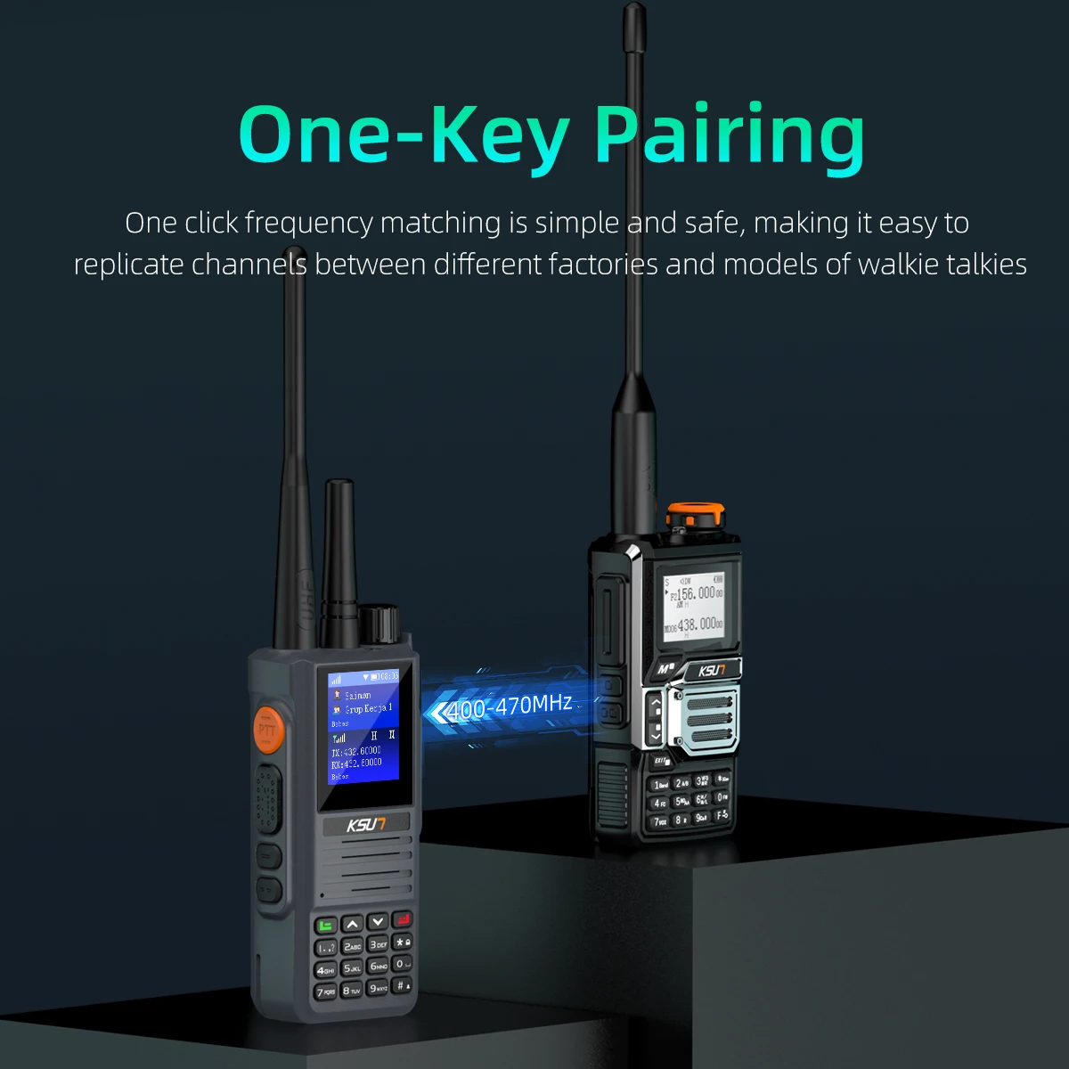 Walkie Talkie a lungo raggio Doppio modello Rete PoC compatibile ZELLO UHF Trasferimento radio bidirezionale analogico KSUN ZL8668