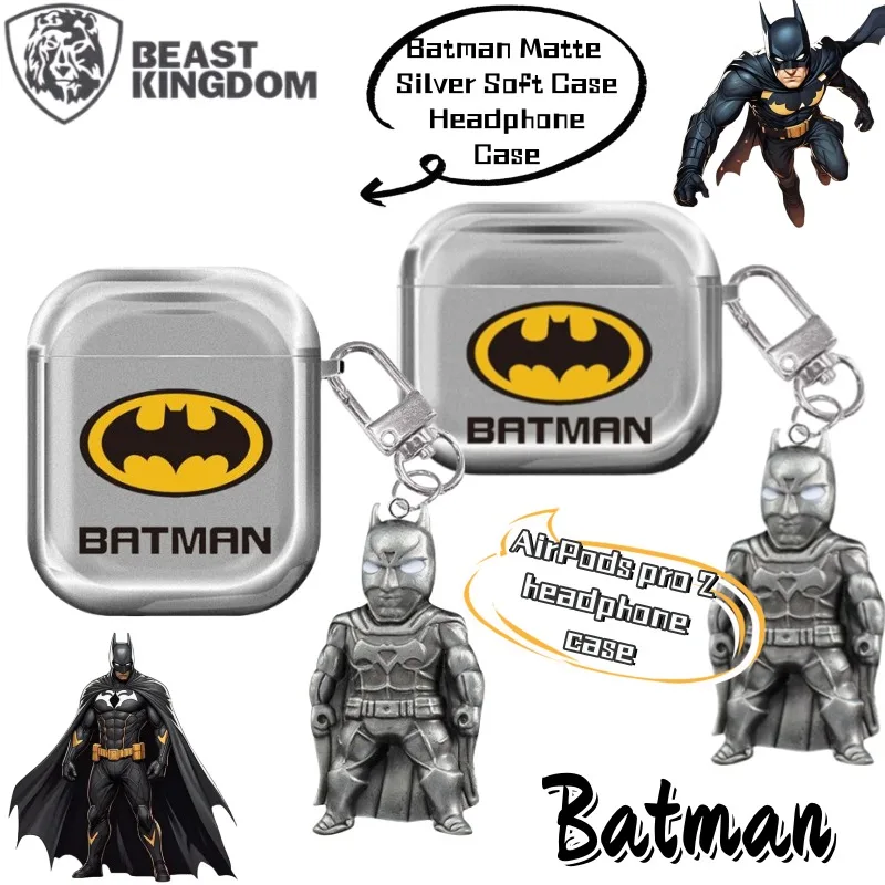 

New BeastKingdom Batman secondary anime peripheral matte headset protective cover cartoon creative AirPods Pro headset case gift
