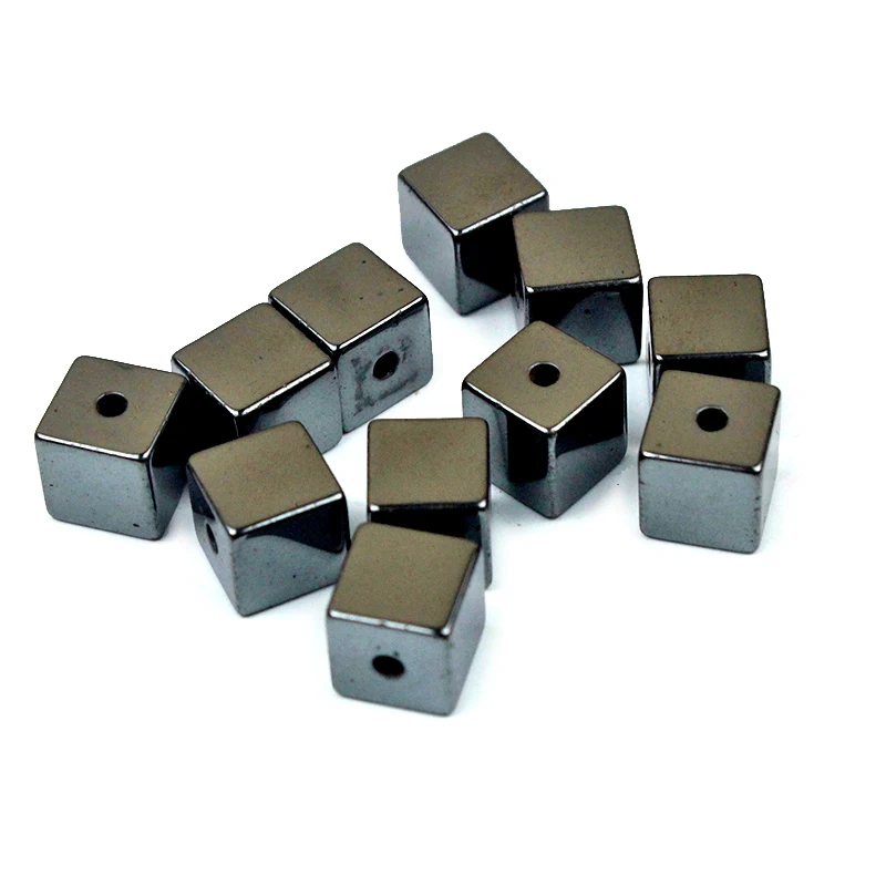 Square Cube Black Hematite Natural Stone Spacer 2/3/4/6/8/mm Loose beads For Jewelry Making Bracelets Necklace Accessories Diy