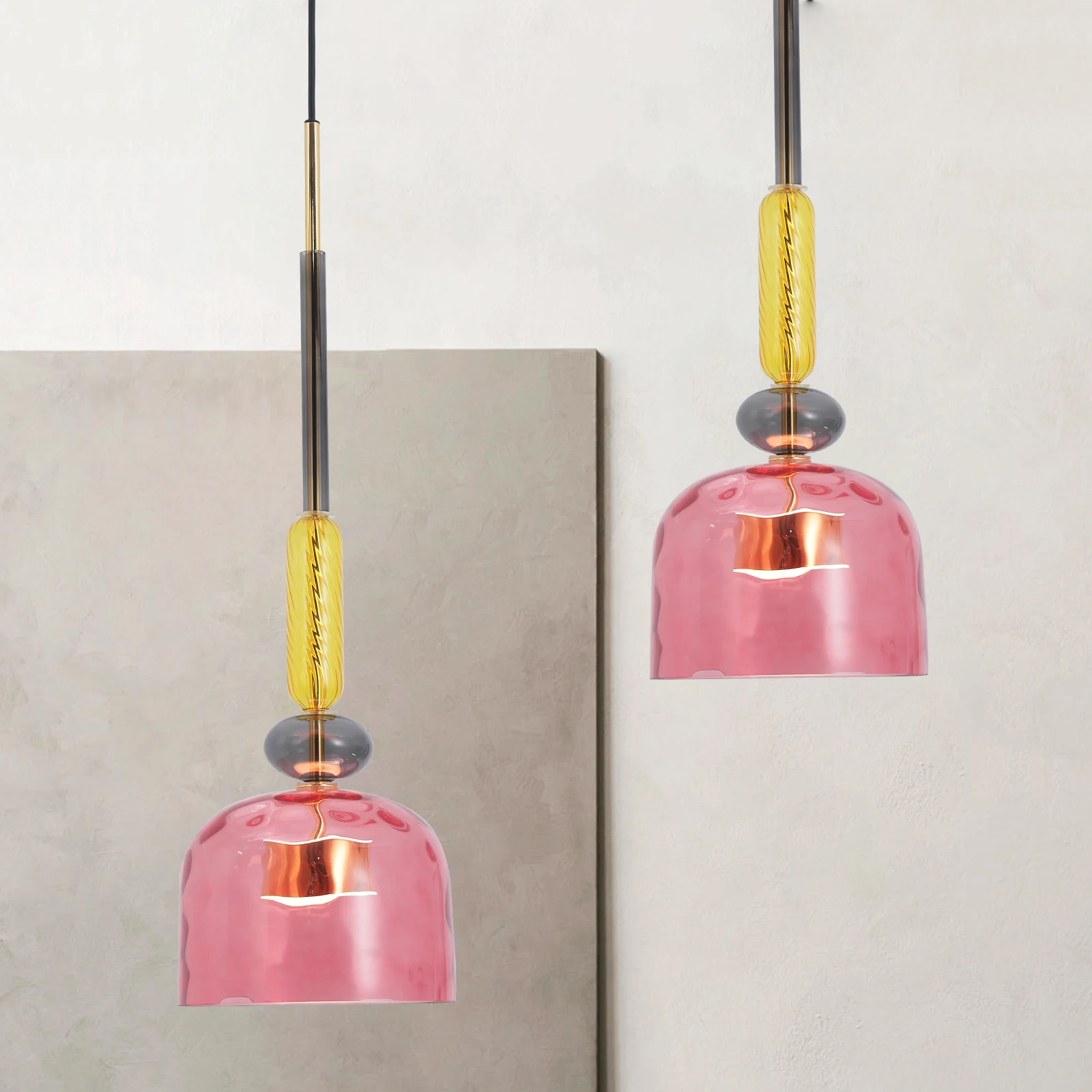

Nordic Creative Pendant Light Colorful Candy Glass Chandelier Restaurant LED Lamp Modern Home Decor Lustre Kitchen Island Fixtur