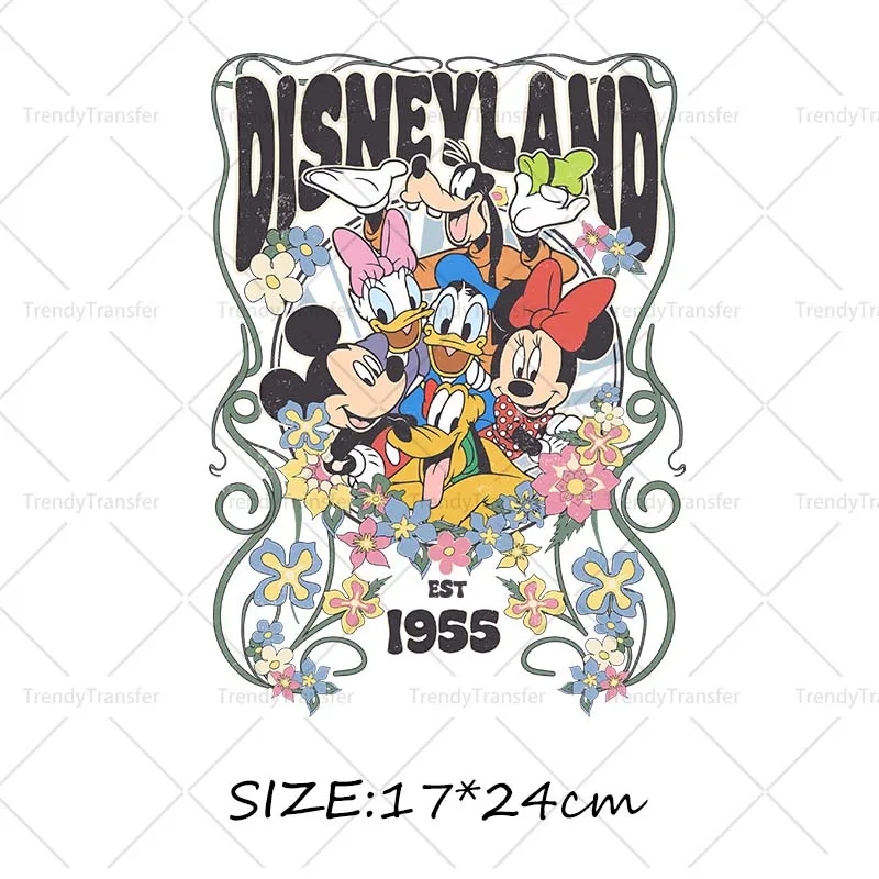 Retro Mickey Minnie Toy Story Ijzer Op Transfers Stickers Voor Kleding Thermische Stickers Diy T-Shirts