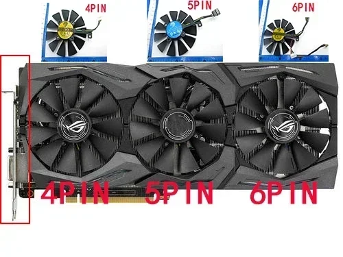 FDC10U12S9-C FDC10H12S9-C 3pcs/lot 87mm 6pin for ASUS GTX1060 1070 1080 RX480 580 GTX980Ti graphics card fan