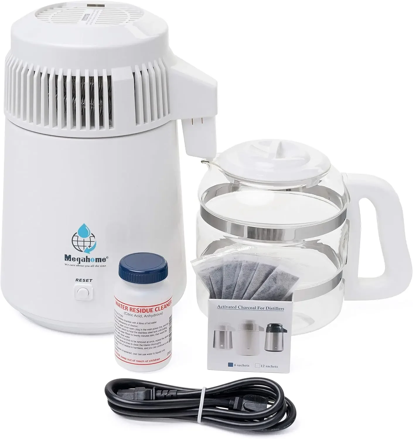 

Countertop Water Distiller, White, Glass Collection