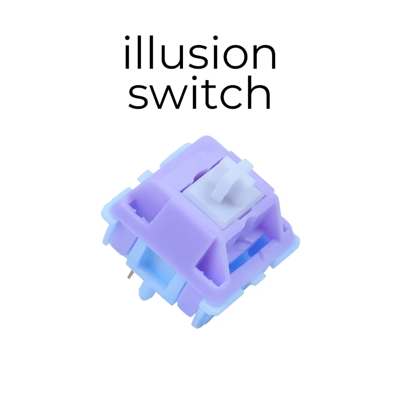 JWK illusion Switch Linear with 53g extended gold plated spring 5 Pins JWK Mechanical Keyboard Switch