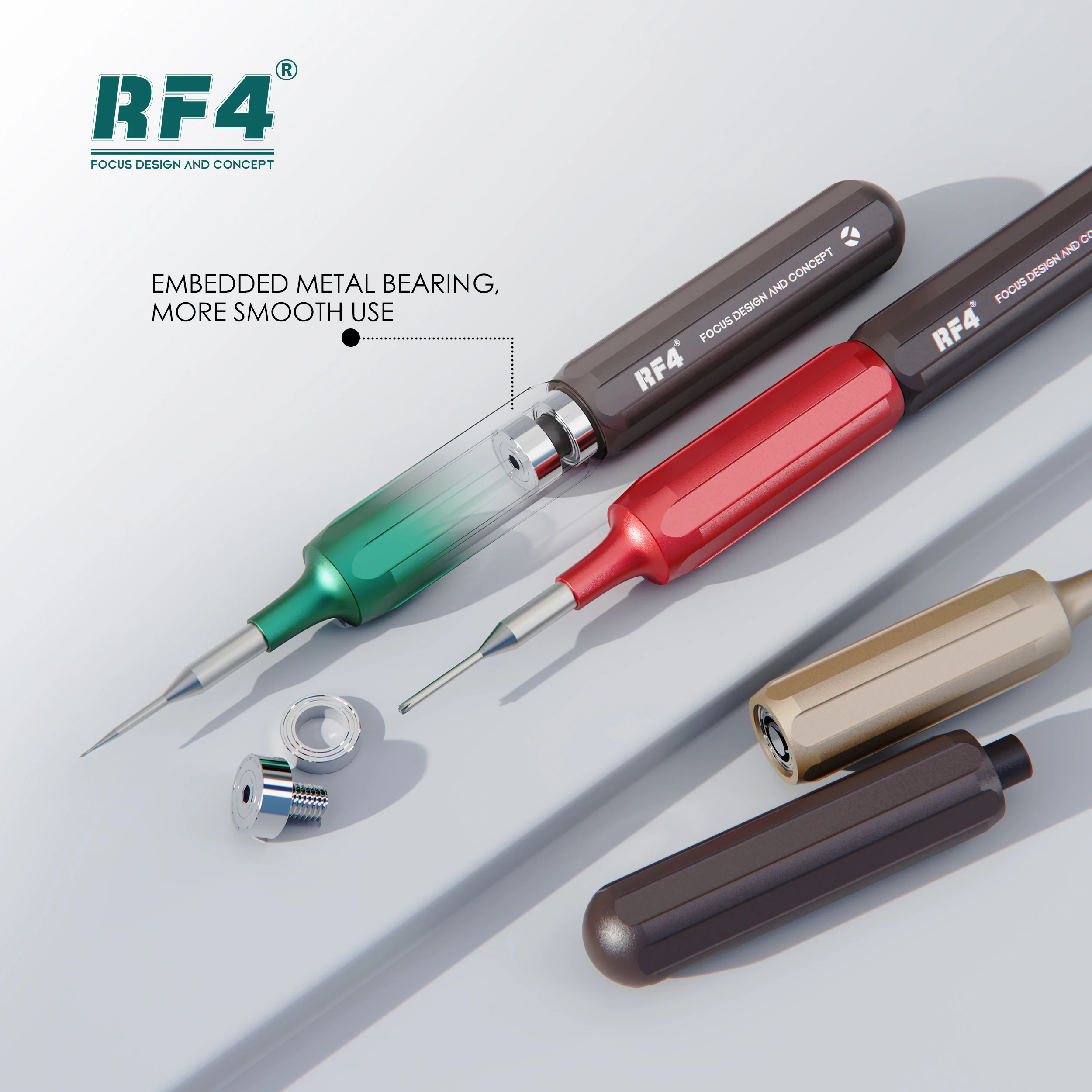 RF4 RF-SD10 cacciavite Super hard Gold Steel Double Bearing strumento di smontaggio di decompressione per iPhone e Android