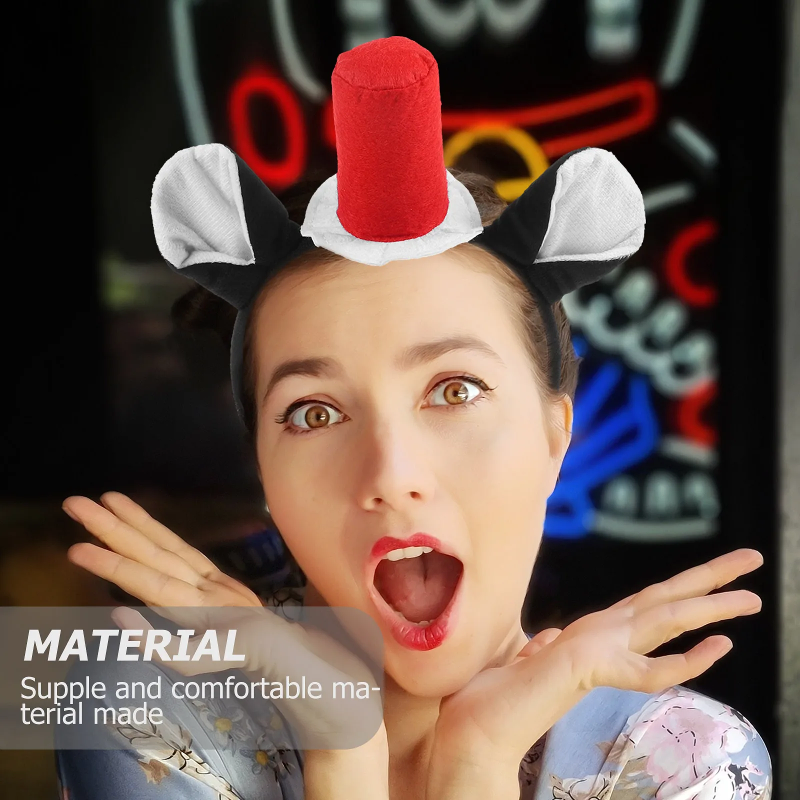 

1Set Black Cat Tail Bowtie Ear Headband Costume Props Cosplay Dress Up Accessories Cat Headband Party Costume Prop