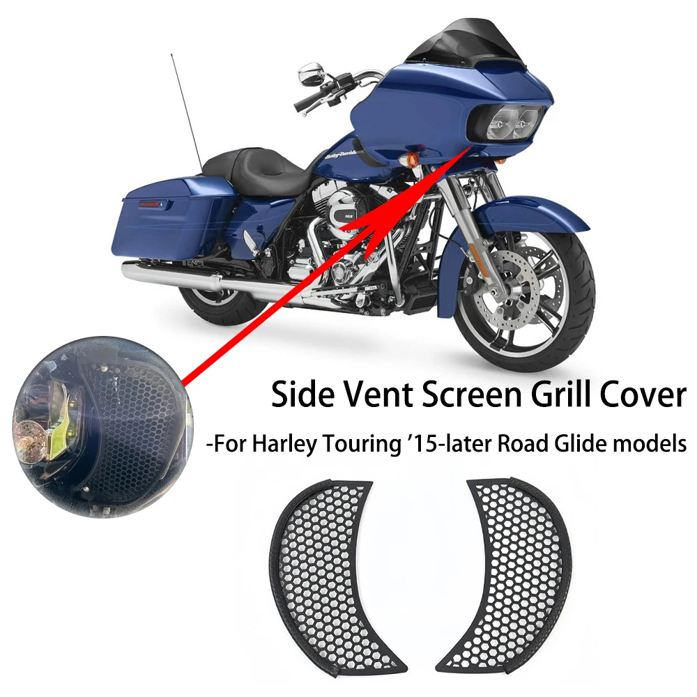 Fairing Air Duct Intake Inner Vent Screen For Harley Touring Road Glide Ultra Special FLTRXS FLTRU FLTRUSE Custom 2015-2023 2022