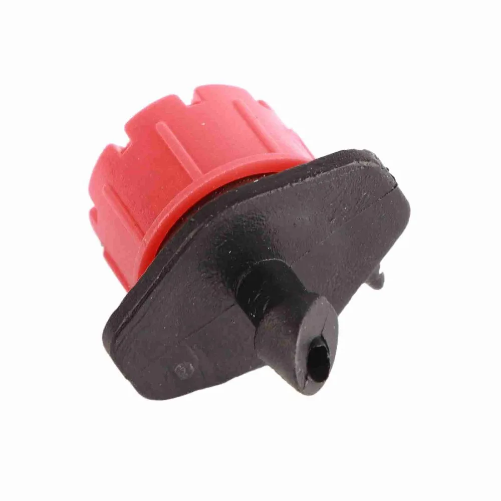Red and Black Adjustable Irrigation Dripper 1/4 Inch Barb Connection Water-Saving Irrigation Drippers Mini Watering Emitter Head
