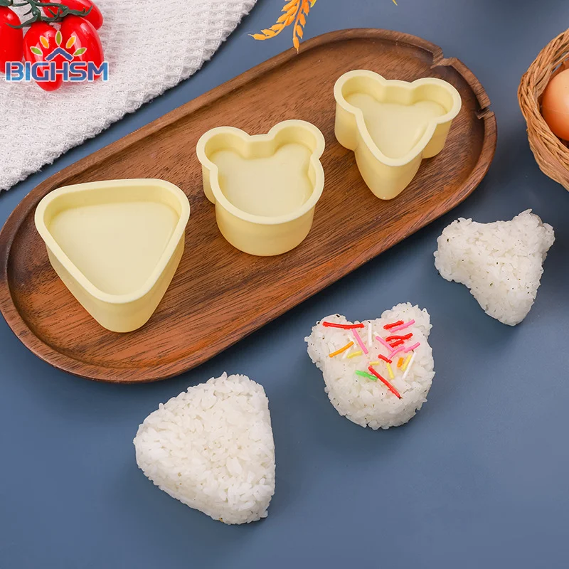 DIY Sushi Mold Onigiri Rice Ball Food Press Triangular Sushi Maker Molds Japanese Kitchen Utensils Lunch Bento Tools Accessories