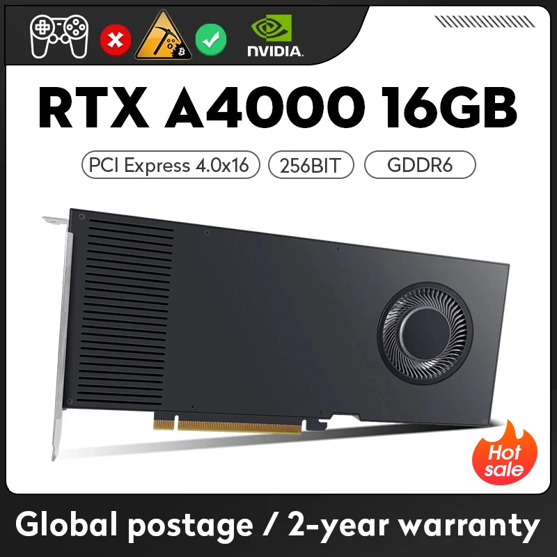 

Видеокарта JIESHUO NVIDIA RTX A4000, 16 ГБ, GDDR6 GPU, 8 нм, 256 бит, RTX4000, 16 ГБ, для настольных ПК, игр, офиса, KAS, RVN, CFX и т. д.