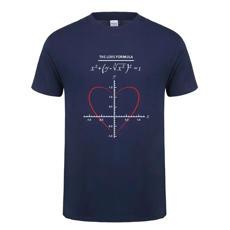 Summer New The Love Formula T Shirt Mens Cotton Short Sleeve T-shirt Funny Love Math Man Tshirt Top Tees OZ-143