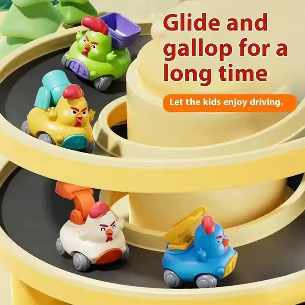 Trek auto traagheidsvoertuig terug, schattig cartoon bouwtechniek vrachtwagen speelgoed, mini wrijving power model auto voor kinderen cadeau