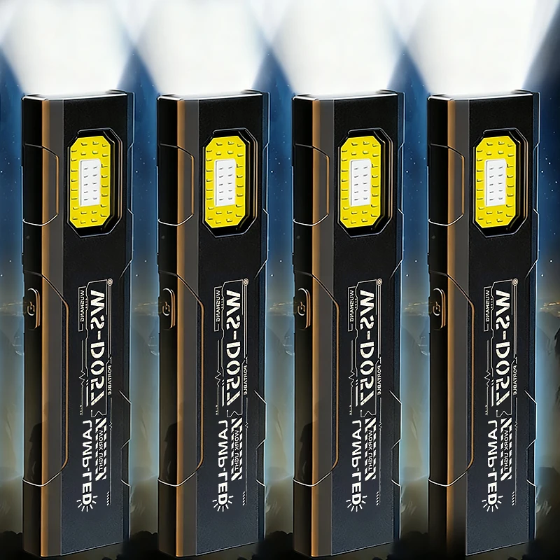 

TYPE-C Rechargeable LED Flashlight with Magnetic Suction Waterproof Portable Outdoor Camping Hiking Strong Fishing Light Torches