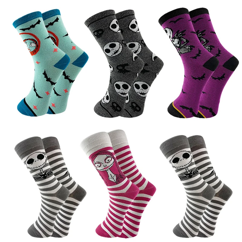 

The Nightmare Before Christmas Cartoon Jack Skellington Sally Adult Unisex Costume Accessories Sock Halloween Props