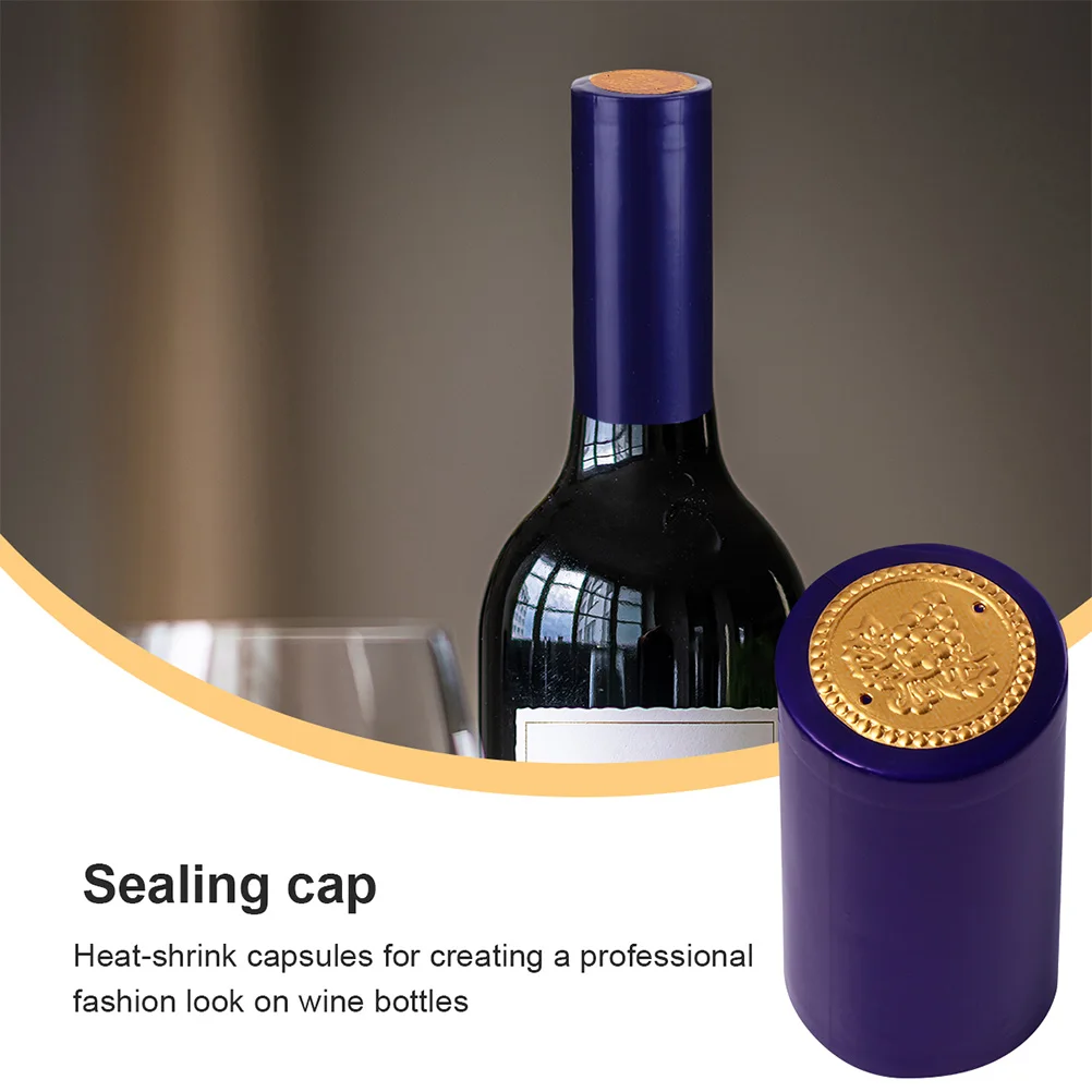 

150pcs Bottle Sealing Film Heat Shrink Caps Red PVC Tamper Proof Stoppers Plastic Sealer Homebrew Winery Restaurant