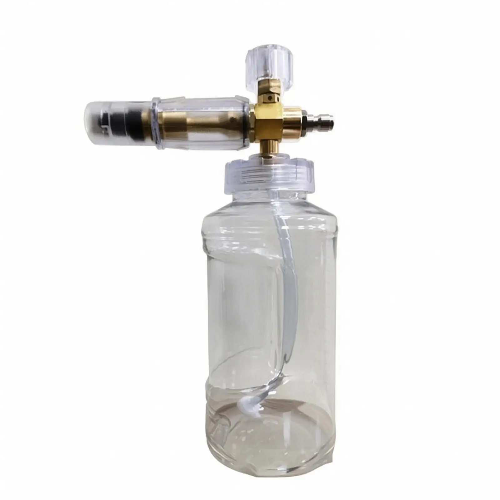 Pressure Washer Accessory Fast Setup Foam Cannon with Transparent Bottle Foam Cannon with Quick-Connect Fitting Adjustable