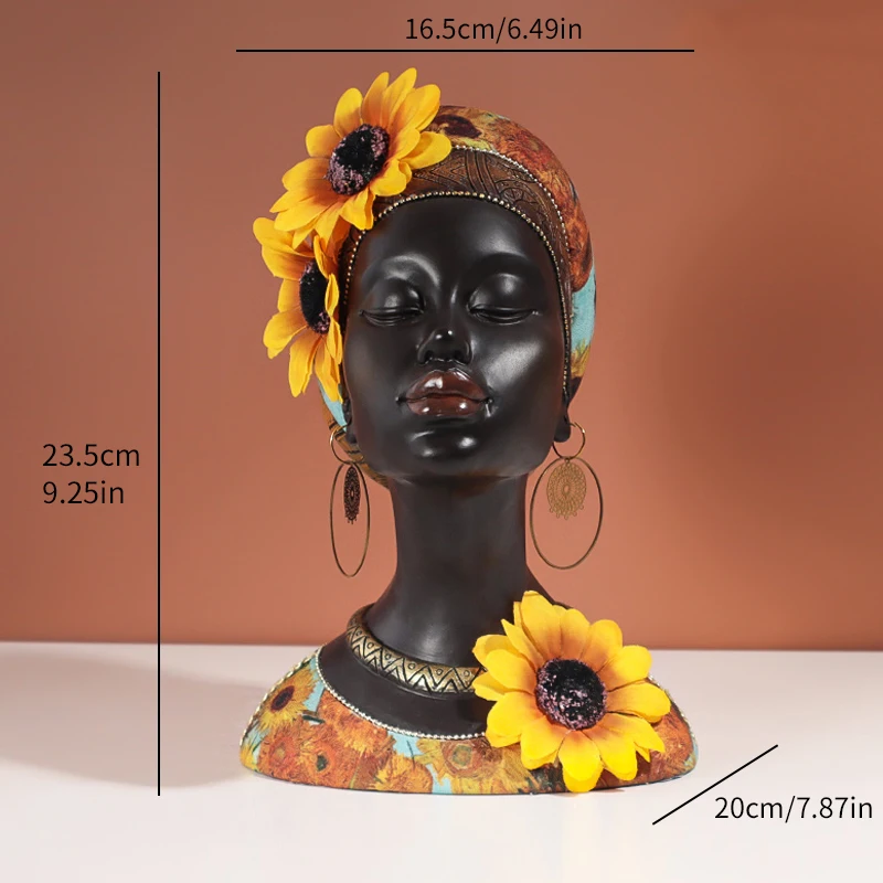 Sculture di arte africana Statue di donne africane moderne decorazioni per la stanza, resina, statua, adatte per l\'arredamento dell\'ingresso del