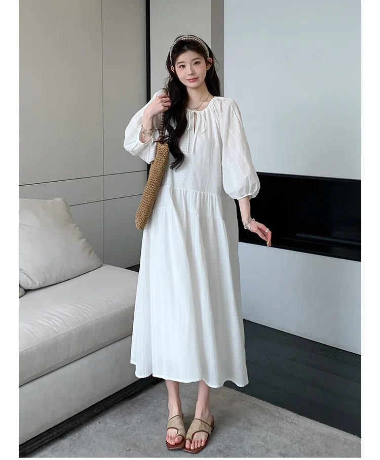 Maternity Dress French Heavy Embroidery Loose Belly Covering Gentle Style Pregnant Women Clothing Spring New Arrival Comforta...