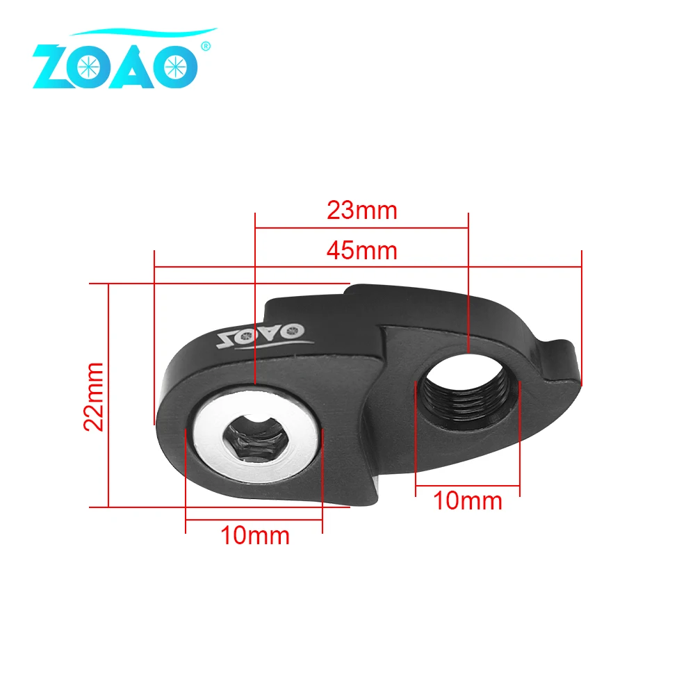 ZOAO Perpanjangan Gantungan Derailleur Belakang Sepeda CNC Aluminium Road Bike MTB Bersepeda Frame Gear Tail Hook Extender