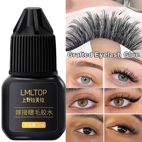 Pegamento para extensión de pestañas de Color negro, 5ml, resistente al agua, duradero, adhesivo de secado rápido, pegamento para pestañas de injerto, herramientas de maquillaje sin irritantes