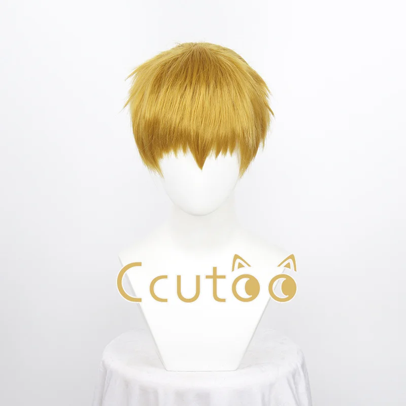 Anime Mob Psycho 100 Arataka Reigen Cosplay Wig Short Heat Resistant Synthetic Hair Halloween Party Role Play Wigs +Wig Cap