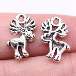 WYSIWYG 20pcs Charms 16x10mm Elk Charms Pendant Antique Silver Color For Jewelry Making DIY Jewelry Findings