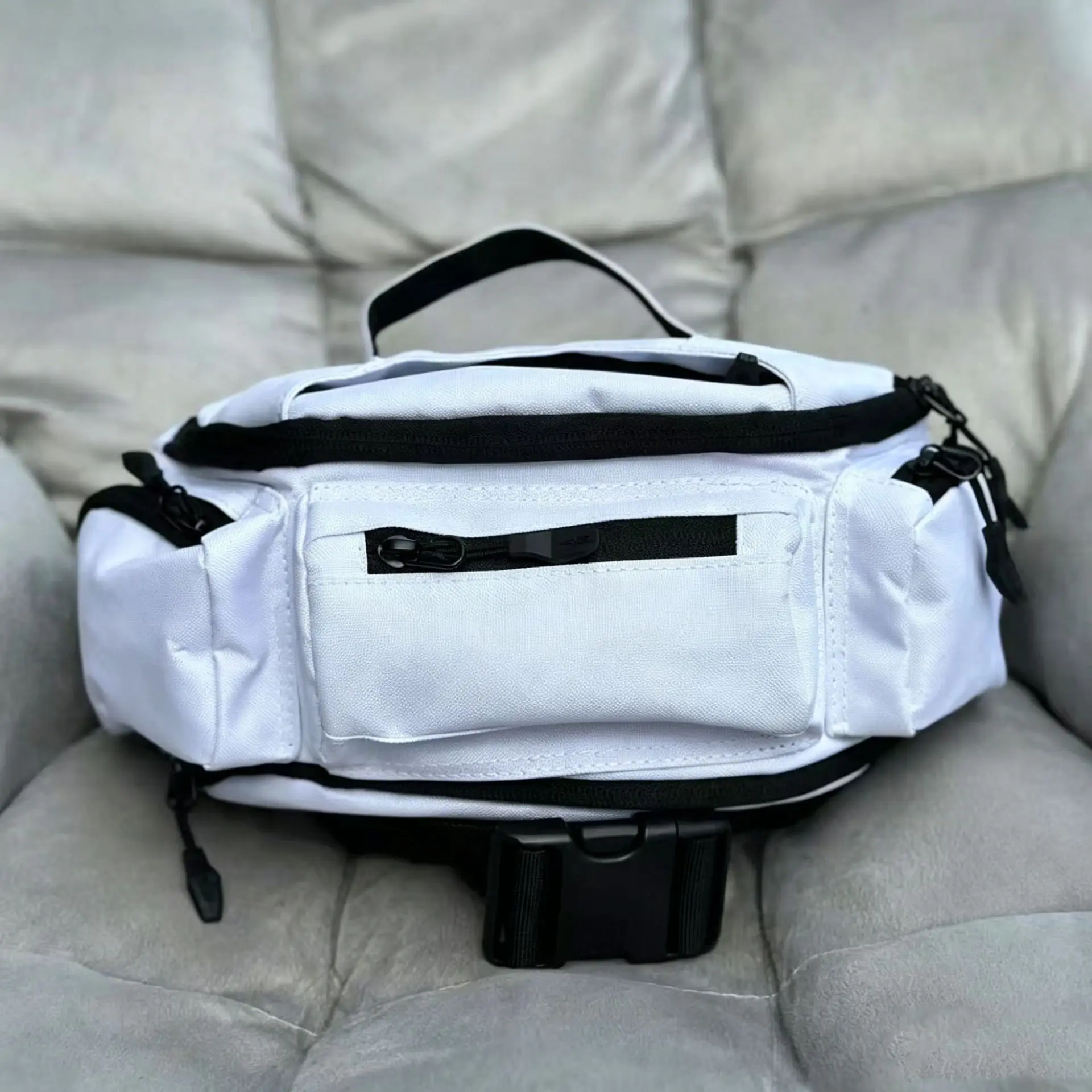 2.5L Motorcycle Waist Bag Water Resistant Crossbody Fanny Pack Multi Pocket Riding Cycling Travel Storage Pouch Men Women