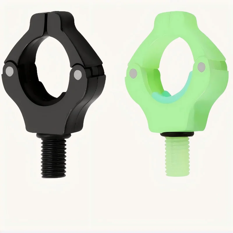 Magnetischer Halterkopf für Angelruten aus Kunststoff, horizontaler Angelrutenhalter im europäischen Stil, spiralförmige Schnittstelle, Nylon-Halterungszubehör für das Angeln in Stauseen.