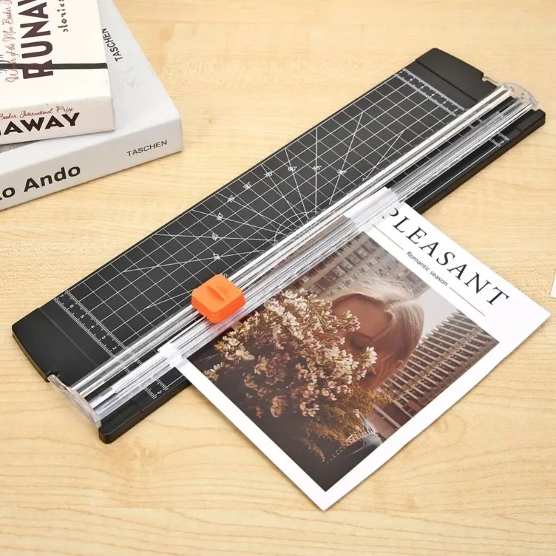 Mini Portable A4 Paper Cutter Foldable Paper Trimmer 15 Sheets for Photo Kraft Paper Student Office DIY Tool