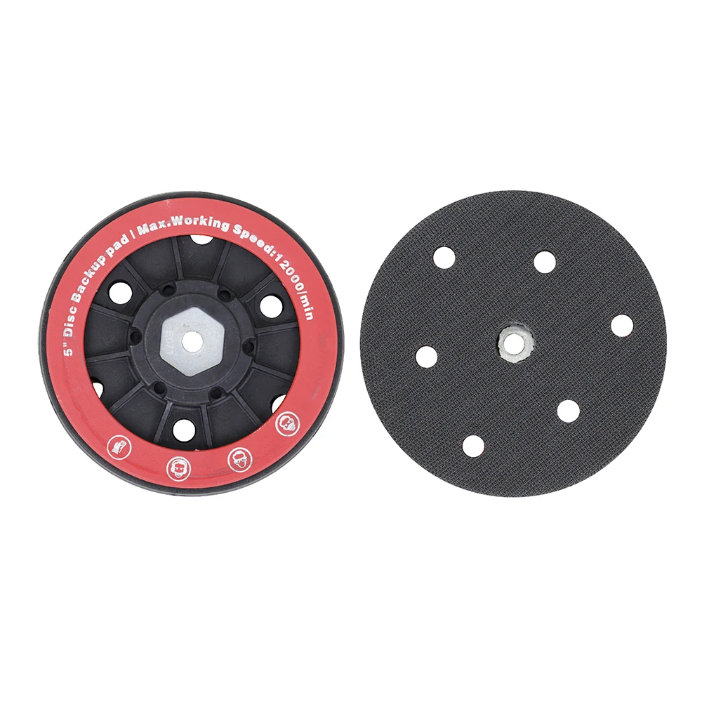 5 Inch 125mm 6Hole Sander Disc Long Hook and Loop  Abrasive Sanding Pad With Strong Dust-collecting for Random Orbital Sander F1