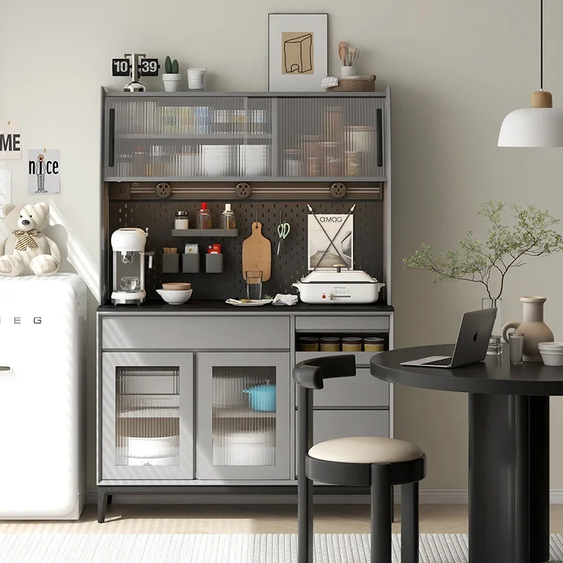 Lemari teh Italia, minimalis, samping, kayu solid, Nordik